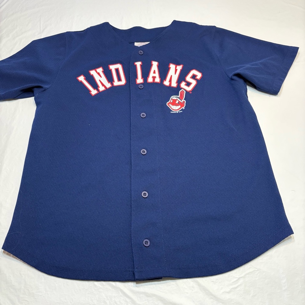 Vintage Mighty Mac Sports MLB Cleveland Indians Jersey Youth Boys XL 18